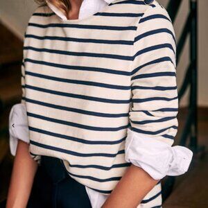 Sezane Colette Marinière  Ecru / Navy